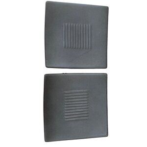 Candle Holders 2 CHINO  square Gray Stoneware Ceramic Decor